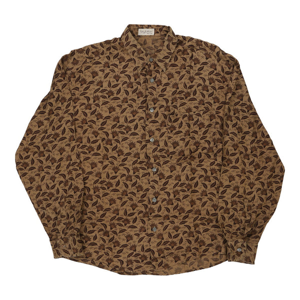 Vintage brown Byblos Patterned Shirt - mens x-large