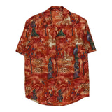 Unbranded Graphic Short Sleeve Shirt - Large Red Cotton Blend