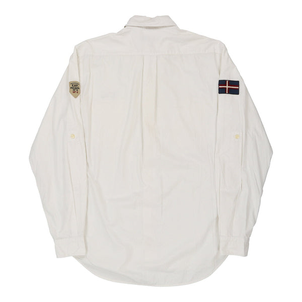 Vintage white Napapijri Shirt - mens x-large
