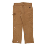 Dickies Carpenter Trousers - 37W 30L Brown Cotton