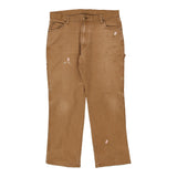 Dickies Carpenter Trousers - 37W 30L Brown Cotton