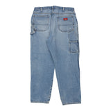 Dickies Carpenter Trousers - 36W 30L Blue Cotton