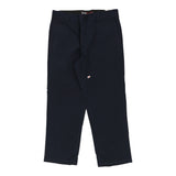 Flex Dickies Trousers - 38W 31L Navy Cotton Blend