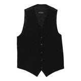 Vintage black Carlo Pignatelli Waistcoat - mens medium