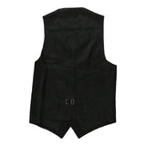 Vintage black Carlo Pignatelli Waistcoat - mens medium