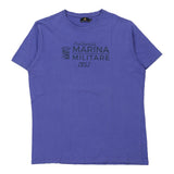 Vintage Marina Militare T-Shirt - 2XL Purple Cotton