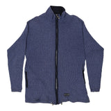 Vintage Champion Zip Up - Large Blue Cotton