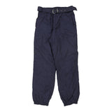 Vintage Ellesse Ski Trousers - Medium Navy Nylon