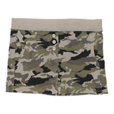 Vintage Zuiki Camo Mini Skirt - Medium Khaki Cotton