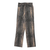 Vintage Mary Clayr Animal print Trousers - 30W UK 12 Grey Cotton