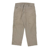 Wrangler Carpenter Trousers - 36W 30L Beige Cotton