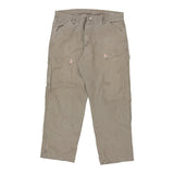 Wrangler Carpenter Trousers - 36W 30L Beige Cotton