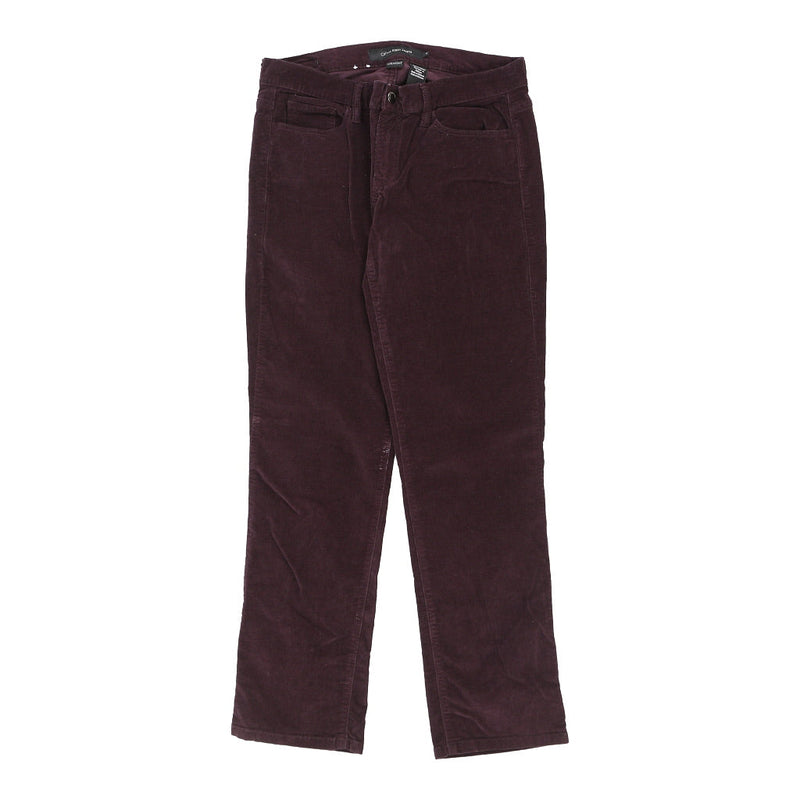 Calvin Klein Jeans Cord Trousers - 34W UK 12 Purple Cotton