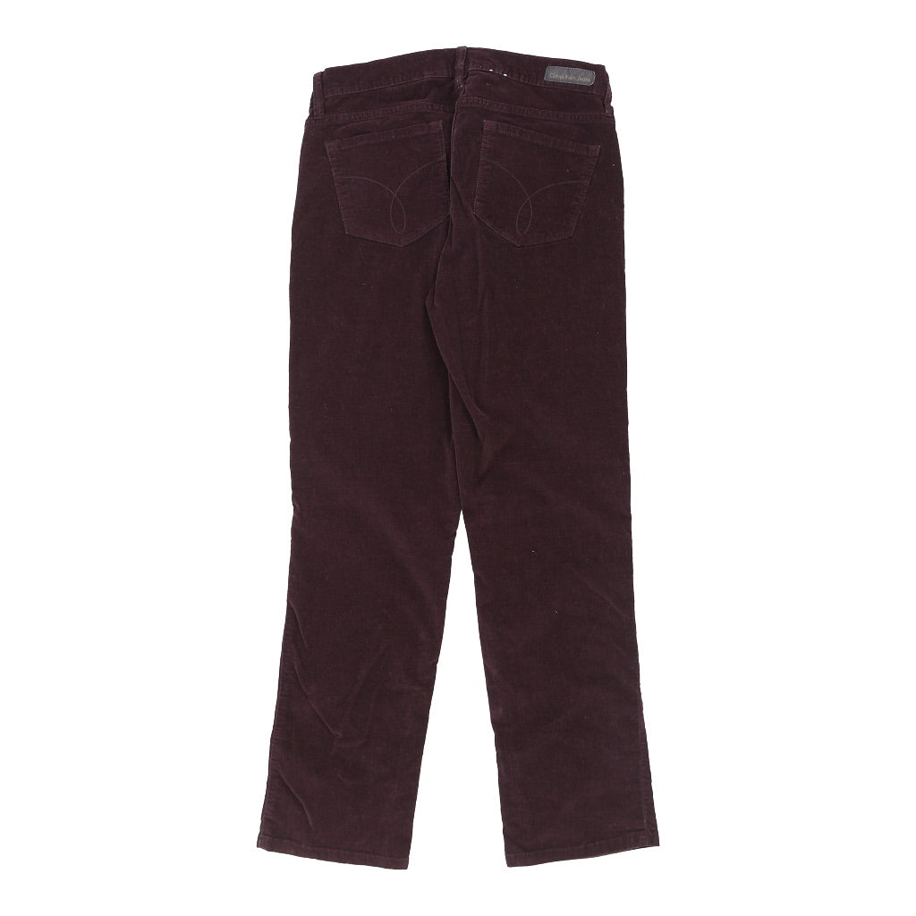 Calvin Klein Jeans Cord Trousers - 34W UK 12 Purple Cotton