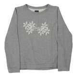 Napapijri Spellout Sweatshirt - Large Grey Cotton Blend