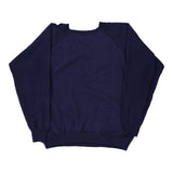 Blank Unbranded Sweatshirt - Large Purple Cotton Blend