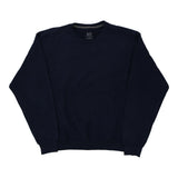 Blank Fruit Of The Loom Sweatshirt - Large Navy Cotton Blend
