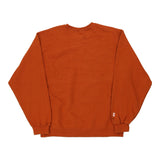 Blank Fruit Of The Loom Sweatshirt - Large Orange Cotton Blend