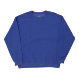 Blank Fruit Of The Loom Sweatshirt - Large Blue Cotton Blend