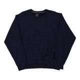 Blank Fruit Of The Loom Sweatshirt - Large Navy Cotton Blend