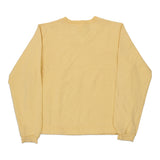 Blank Champion V-neck Sweatshirt - Medium Yellow Cotton Blend