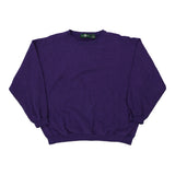 Blank Hunt Club Sweatshirt - Large Purple Cotton Blend