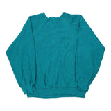 Blank Unbranded Sweatshirt - Large Blue Cotton Blend
