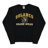 Solanco Golden Mules Jerzees Sweatshirt - Small Black Cotton Blend