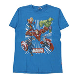 Marvel Graphic T-Shirt - Medium Blue Cotton