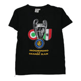 Age 9-11 Inter Milan Alato Football T-Shirt - Medium Black Cotton