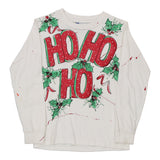 Age 10 Alexis Lea Christmas Long Sleeve T-Shirt - Medium White Cotton