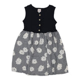Age 10-12 Kobol Floral Dress - Medium Black Cotton