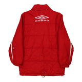 Age 12 Umbro Puffer - Medium Red Polyester