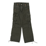 Age 8 True Religion Cargo Trousers - 25W 25L Green Cotton