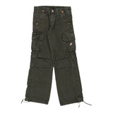 Age 8 True Religion Cargo Trousers - 25W 25L Green Cotton