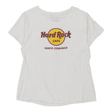 Santo Domingo Hard Rock Cafe Graphic T-Shirt - Large White Cotton