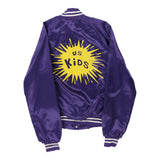 Age 13-14 Auburn Graphic Baseball Jacket - Small Purple Polyester