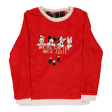 Age 10-12 Disney Graphic Fleece - Small Red Polyester