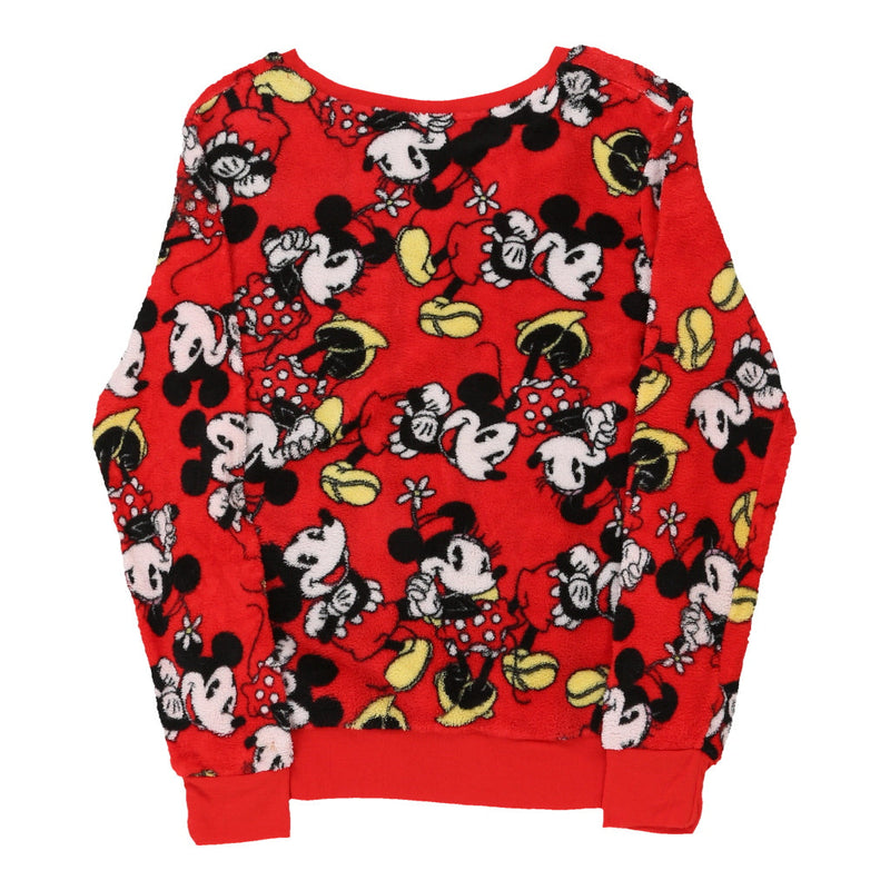 Age 13-14 Disney Graphic Fleece - Large Red Polyester