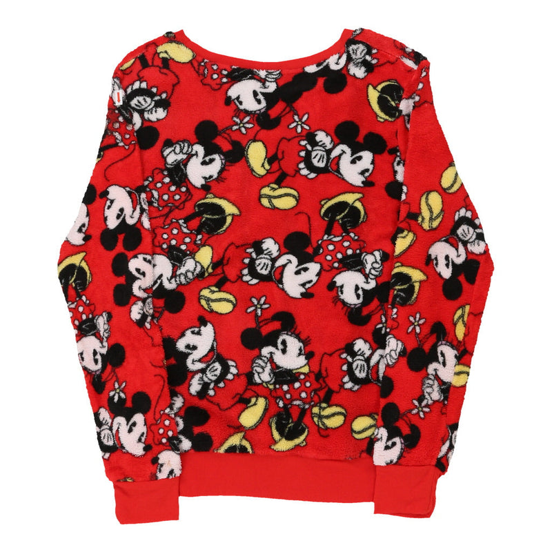 Age 13-14 Disney Graphic Fleece - Large Red Polyester