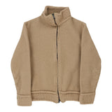 Age 8-10 Armani Jeans Zip Up - Small Beige Cotton Blend