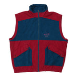 Vintage red Greek Stone Park Gilet - mens x-large