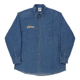 Vintage blue Lenzokart Fruit Of The Loom Denim Shirt - mens large