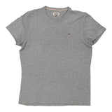 Vintage grey Hilfiger Denim T-Shirt - mens large