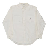 Vintage white Cotton Belt Shirt - mens medium