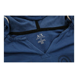Armani Exchange Hoodie - Medium Blue Cotton Blend