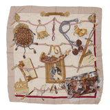 Vintage beige Hermes Scarf - womens no size