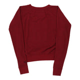 Age 8-10 Atlantic City Hard Rock Cafe Spellout Sweatshirt - XS Burgundy Cotton Blend