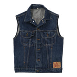 Vintage blue Biba Denim Gilet - womens medium