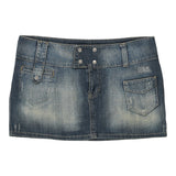 Vintage blue Miss Pois Denim Skirt - womens 34" waist